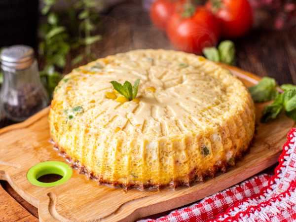 Омлет с овощами в аэрогриле